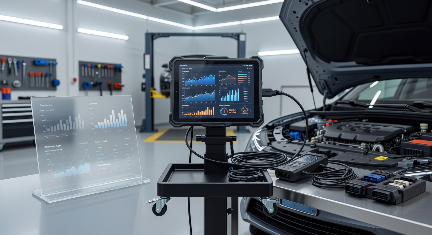 Computerized engine diagnostics setup